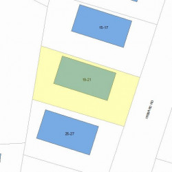 19 Hibbard Rd, Newton MA  02458-2107 plot plan