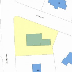 5 Byfield Rd, Newton MA  02468-1235 plot plan