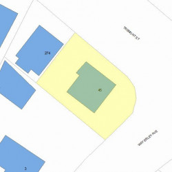 45 Waverley Ave, Newton MA  02458-2134 plot plan