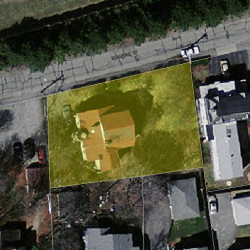 38 Bowers St, Newton MA  02460-1903 aerial view