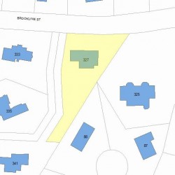327 Brookline St, Newton MA  02459-3151 plot plan