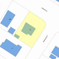 182 Tremont St, Newton MA 02458-2109 plot plan