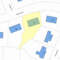 156 Bellevue St, Newton MA 02458-1835 plot plan