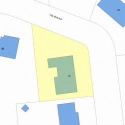 40 Helene Rd, Newton MA  02468-1025 plot plan