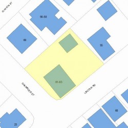 61 Lincoln Rd, Newton MA  02458-1240 plot plan