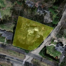 55 Exeter St, Newton MA 02465-2808 aerial view