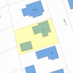 81 Dalby St, Newton MA 02458-1032 plot plan
