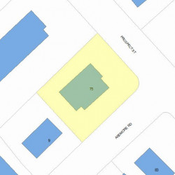 75 Prospect St, Newton MA 02465-2340 plot plan