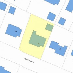 23 Converse Ave, Newton MA  02458-2503 plot plan