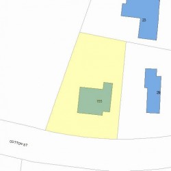 155 Cotton St, Newton MA  02458-2640 plot plan