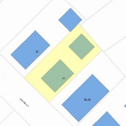 24 Adams St, Newton MA 02460-1203 plot plan