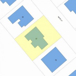 67 Wade St, Newton MA  02461-1714 plot plan