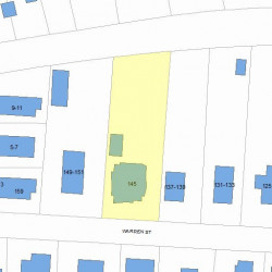 145 Warren St, Newton MA 02459-2058 plot plan