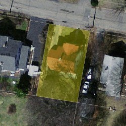 121 Cornell St, Newton MA  02462-1321 aerial view