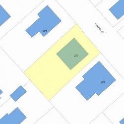 225 Chapel St, Newton MA 02458-1309 plot plan