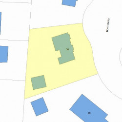 34 Morton Rd, Newton MA  02459-1044 plot plan