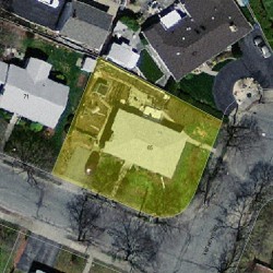 65 Anthony Rd, Newton MA 02460-1144 aerial view