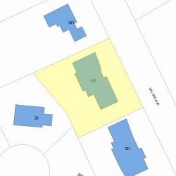 311 Upland Ave, Newton MA 02461-2002 plot plan