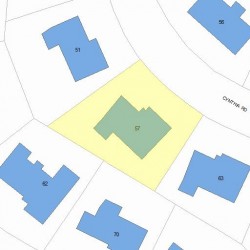 57 Cynthia Rd, Newton MA 02459-2836 plot plan