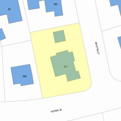 161 Homer St, Newton MA  02459-1515 plot plan