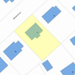 18 Brewster Rd, Newton MA  02461-1302 plot plan