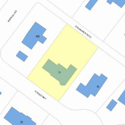 24 Shumaker Path, Newton MA 02459-3525 plot plan
