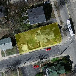 209 Walnut St, Newton MA  02460-1624 aerial view