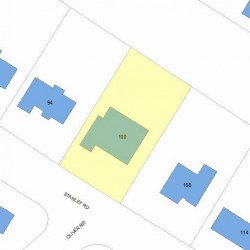 100 Stanley Rd, Newton MA 02468-2314 plot plan
