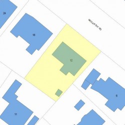 12 Mccarthy Rd, Newton MA  02459-3505 plot plan