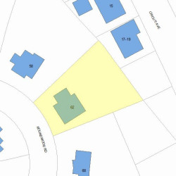 62 Roundwood Rd, Newton MA 02464-1217 plot plan