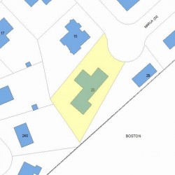 23 Marla Cir, Newton MA 02459-3460 plot plan