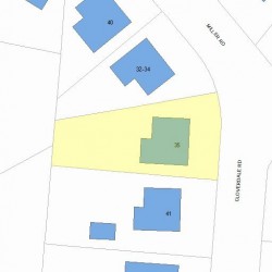 35 Cloverdale Rd, Newton MA 02461-1810 plot plan