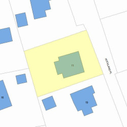 11 Rockland Pl, Newton MA  02464-1214 plot plan
