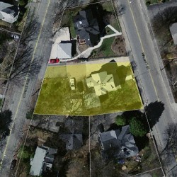 153 Walnut St, Newton MA  02460-1601 aerial view