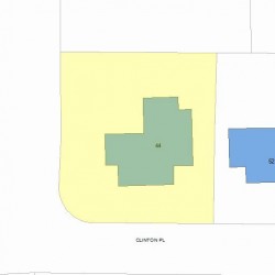 44 Clinton Pl, Newton MA 02459-1141 plot plan