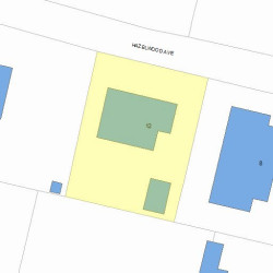 12 Hazelwood Ave, Newton MA  02465-1009 plot plan