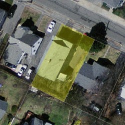 172 Derby St, Newton MA 02465-1560 aerial view