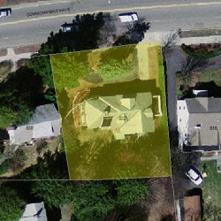 822 Commonwealth Ave, Newton MA 02459-1020 aerial view