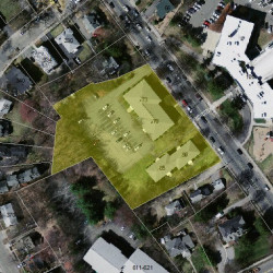 73 Walnut St, Newton MA  02460-1363 aerial view