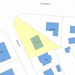 14 Bridge St, Newton MA 02458-1125 plot plan