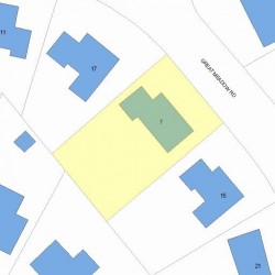 7 Great Meadow Rd, Newton MA 02459-2713 plot plan