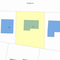 44 Parker Ave, Newton MA  02459-2662 plot plan