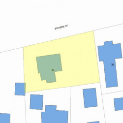 38 Bowers St, Newton MA  02460-1903 plot plan