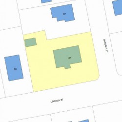 87 Lincoln St, Newton MA 02461-1541 plot plan