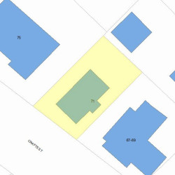 71 Crafts St, Newton MA  02458-1257 plot plan