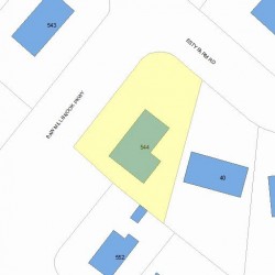544 Saw Mill Brook Pkwy, Newton MA 02459-3617 plot plan