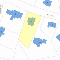 65 Valentine St, Newton MA 02465-3019 plot plan