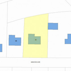 59 Hancock Ave, Newton MA  02459-1746 plot plan