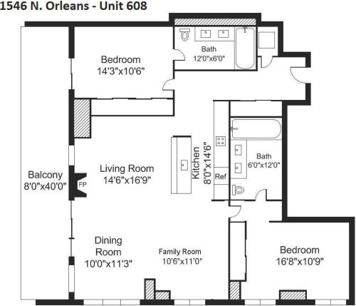 1546 Orleans St, Chicago IL  60610-2453 exterior