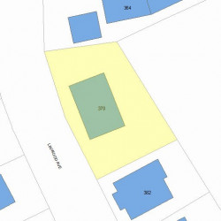 370 Linwood Ave, Newton MA  02460-1343 plot plan